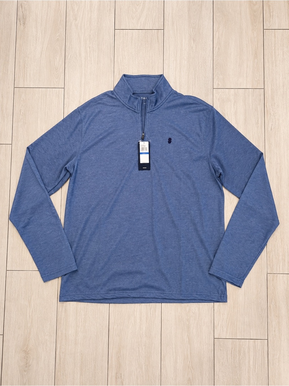 NEW - Men’s IZOD ¼ Zip Longsleeve Shirt – Blue – XL